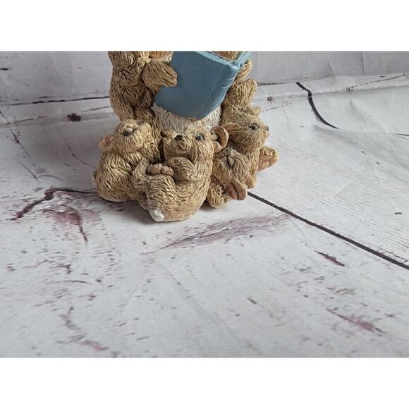 STONE CRITTERS Storyteller Bunny Rabbit with Babies Figurine Easter Spring Décor - Picture 4 of 10